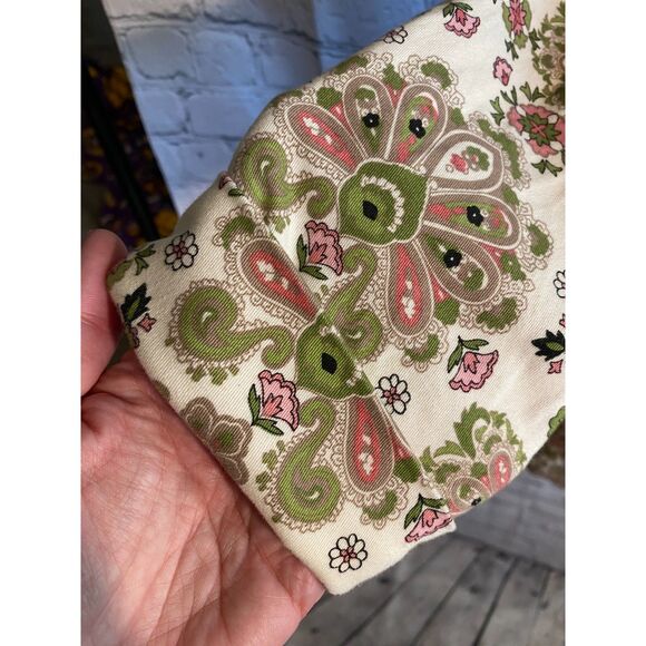 Nicole by Nicole Miller Size 14 Unlined Zip Front Long Jacket Green/Pink Floral - Picture 9 of 11